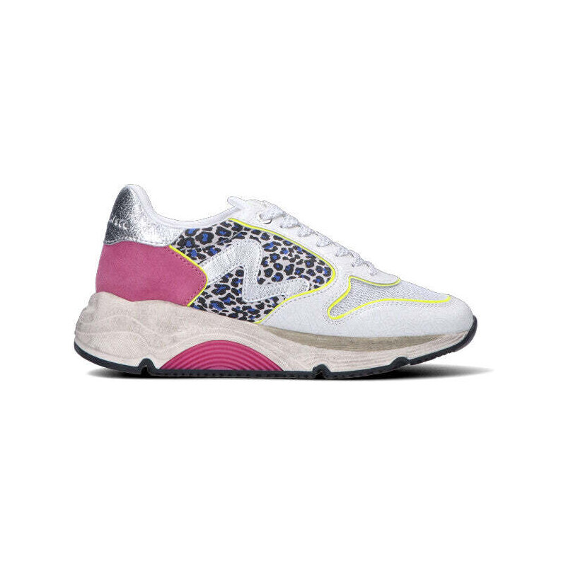 MANILA GRACE Sneaker donna bianca/rosa/argento in pelle SNEAKERS