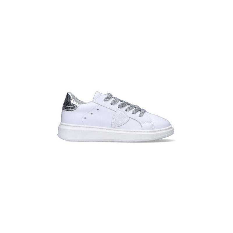 PHILIPPE MODEL Sneaker bimba bianca/argento in pelle SNEAKERS