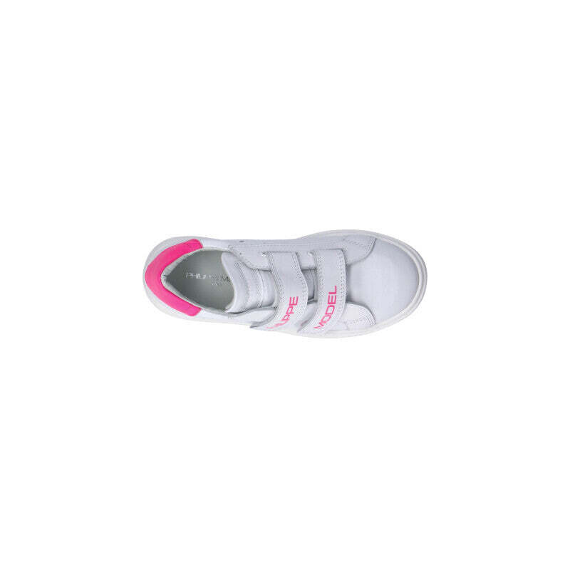 PHILIPPE MODEL Sneaker bimba bianca/rosa in pelle SNEAKERS