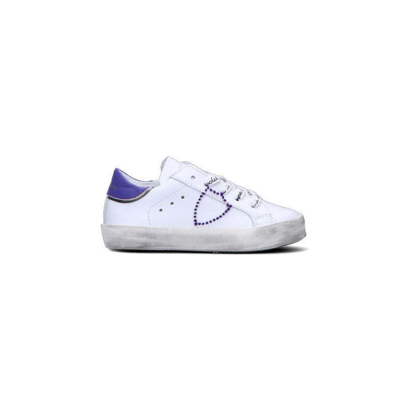 PHILIPPE MODEL Sneaker bimba bianca/viola in pelle SNEAKERS