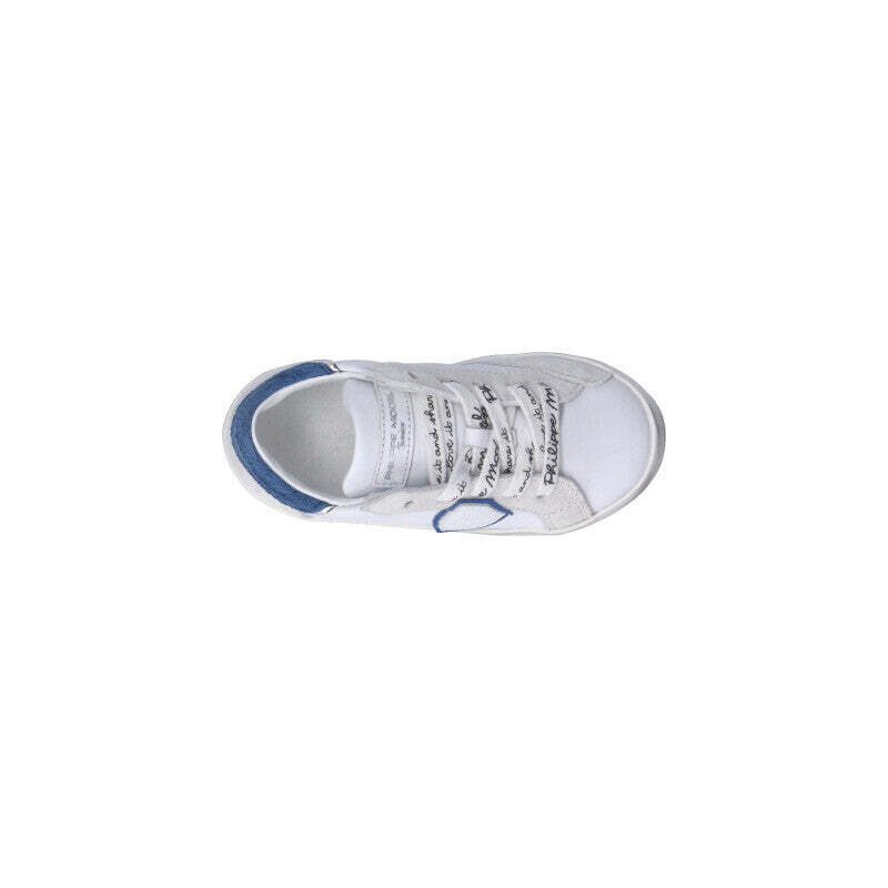 PHILIPPE MODEL Sneaker bimbo bianca/blu in suede SNEAKERS