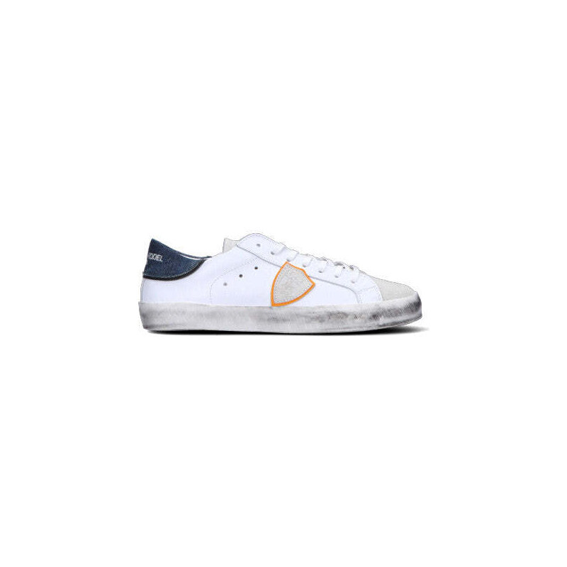 PHILIPPE MODEL Sneaker bimbo bianca/arancio in pelle SNEAKERS