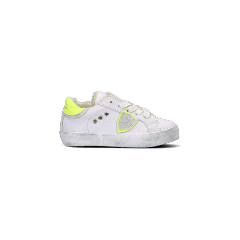 PHILIPPE MODEL Sneaker bimbo bianca/gialla in pelle SNEAKERS
