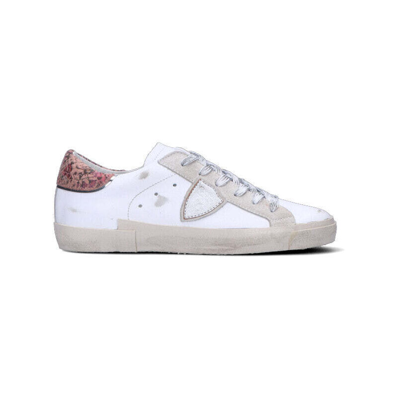 PHILIPPE MODEL Sneaker donna bianca/argento/rosa in pelle SNEAKERS