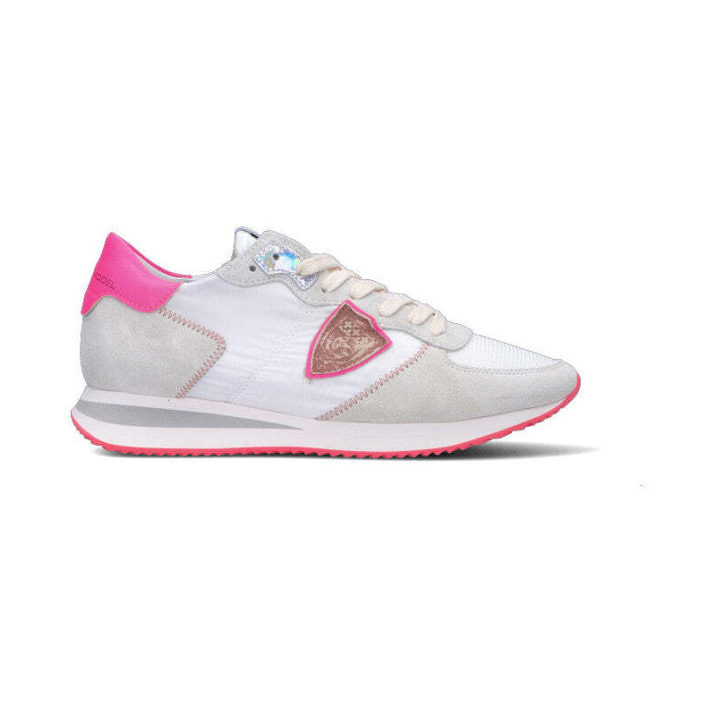 PHILIPPE MODEL Sneaker donna bianca/rosa in suede SNEAKERS