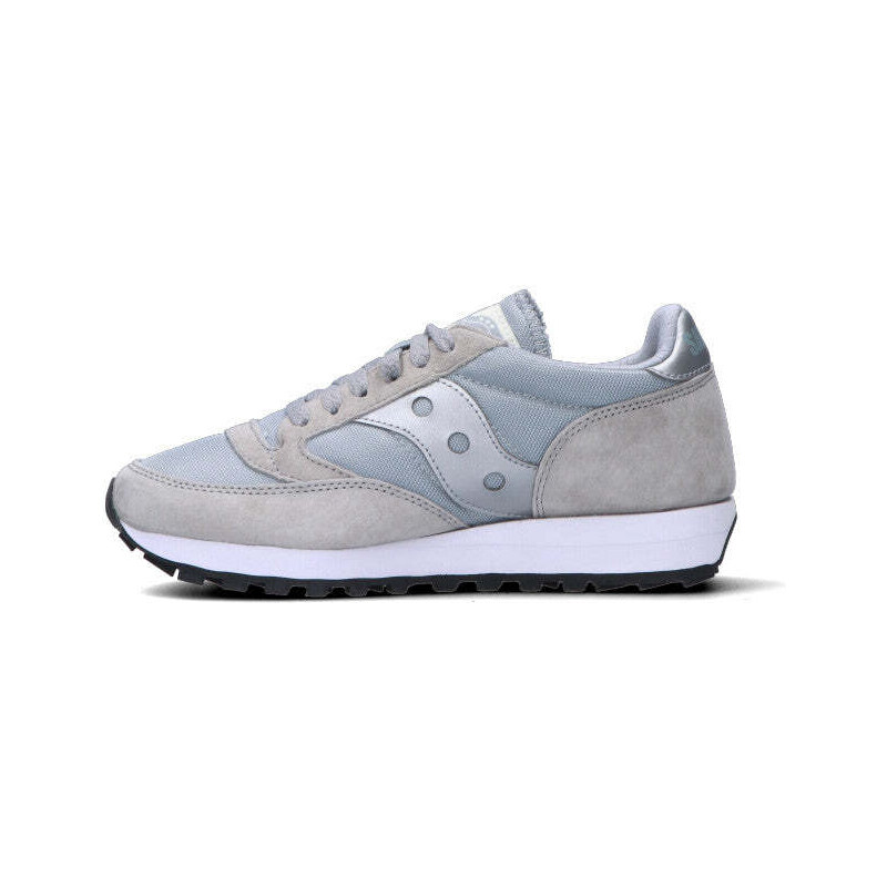 SAUCONY LACCI BIANCHI Sneaker donna grigia/argento in pelle SNEAKERS