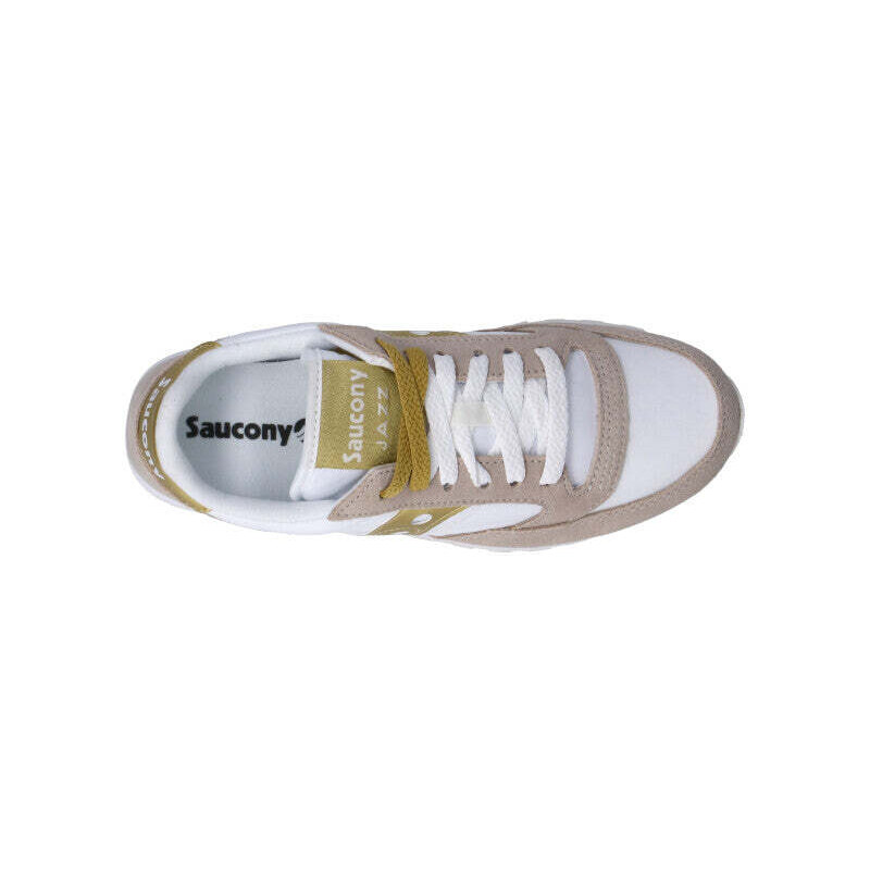 SAUCONY Sneaker donna bianca/oro/beige in suede SNEAKERS