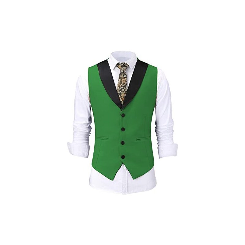 Gilet Da Smoking Verde Cacciatore E Papillon In Fantasie Assortite - Foto 6