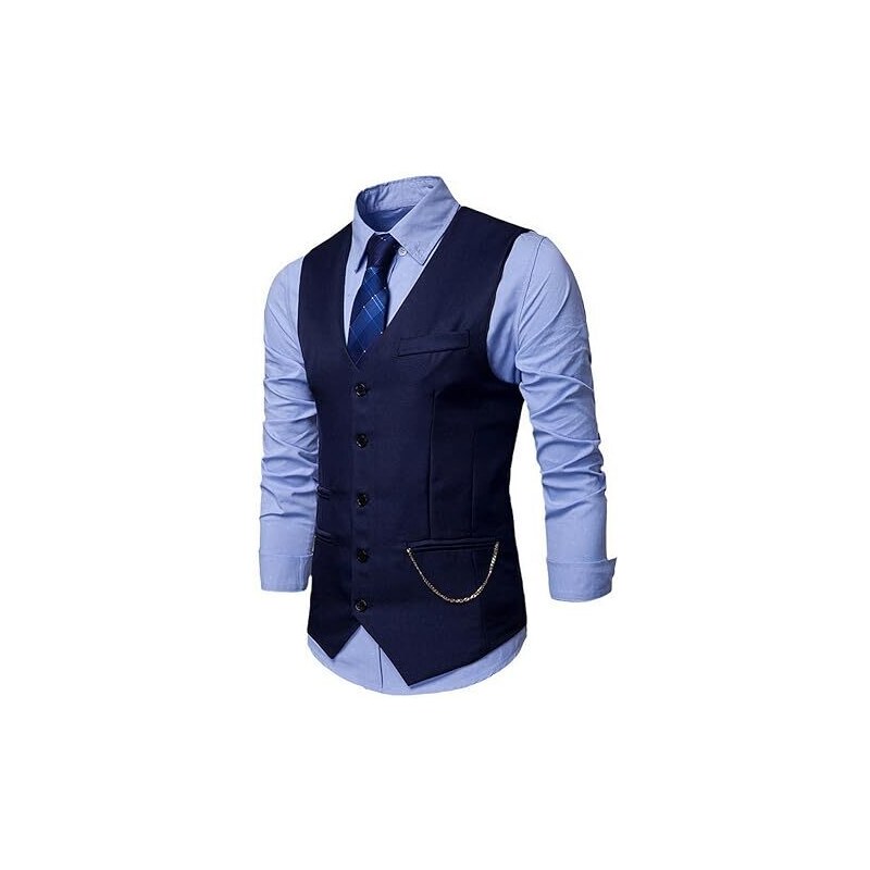 Cravatta Skinny Allegra K Uomo - Tinta Unita, Cotone, Formale E