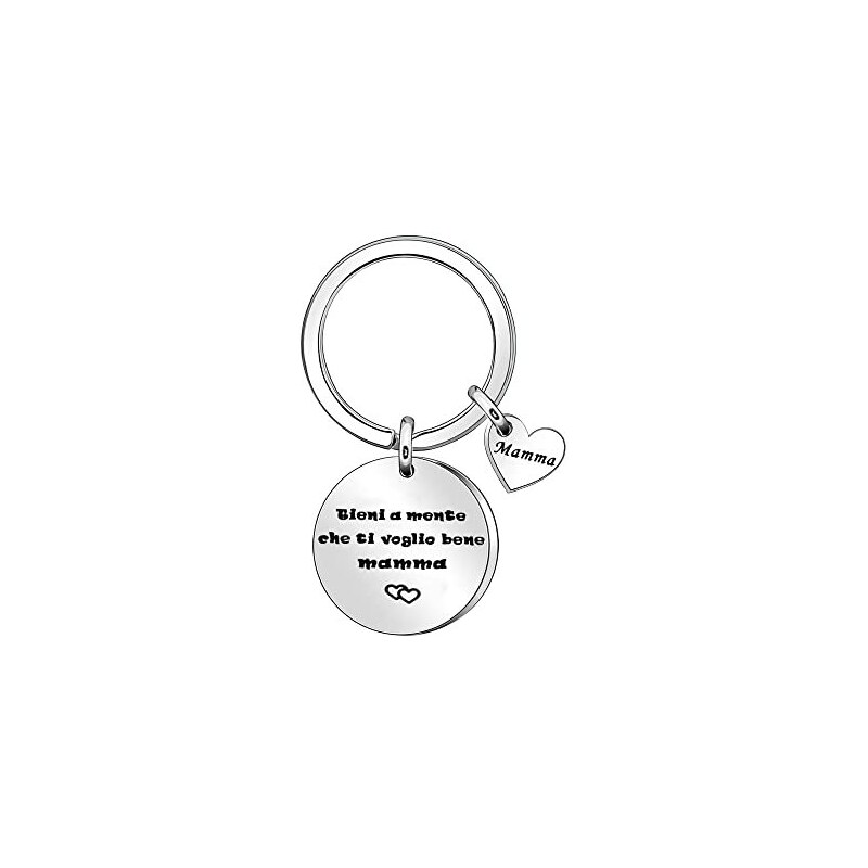 2 Portachiavi A Cuore Per Mamma E Figlia, In Acciaio Inox, Regalo Per La Festa Della Mamma O Compleanno, Con Sacchetto Portagioie