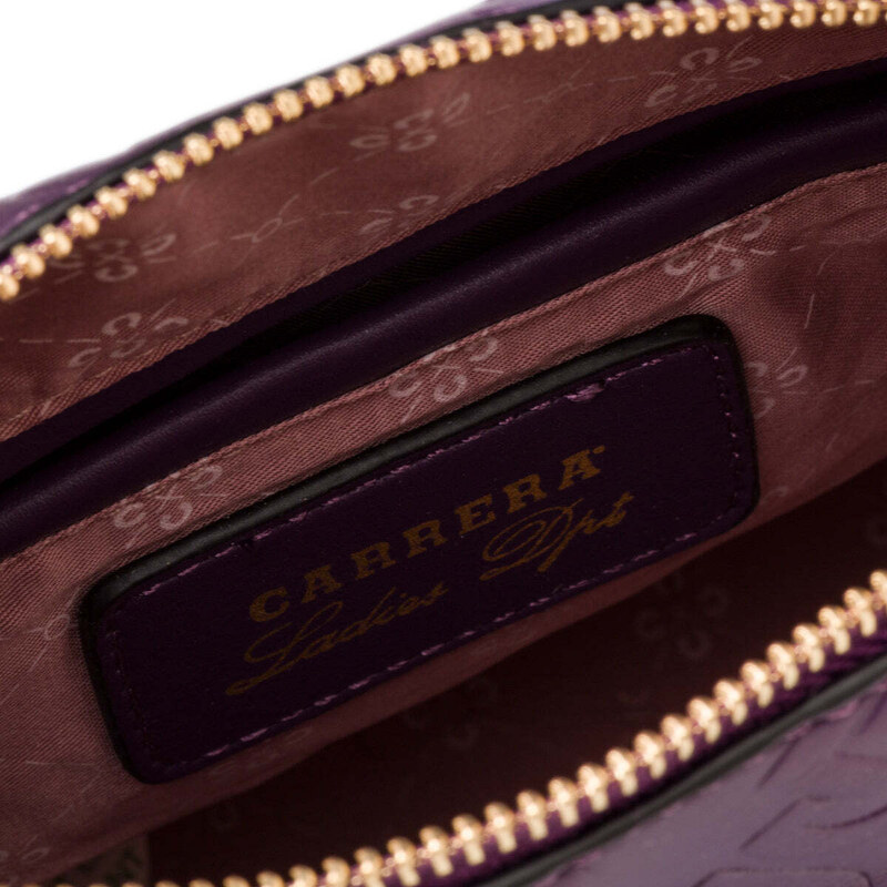 Carrera Jeans Borsa a spalla viola da donna con monogramma Carrera Ilary