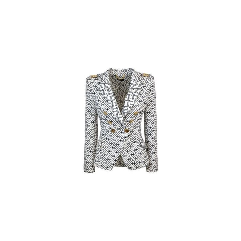 Elisabetta Franchi giacca blazer con aperture cut out nero