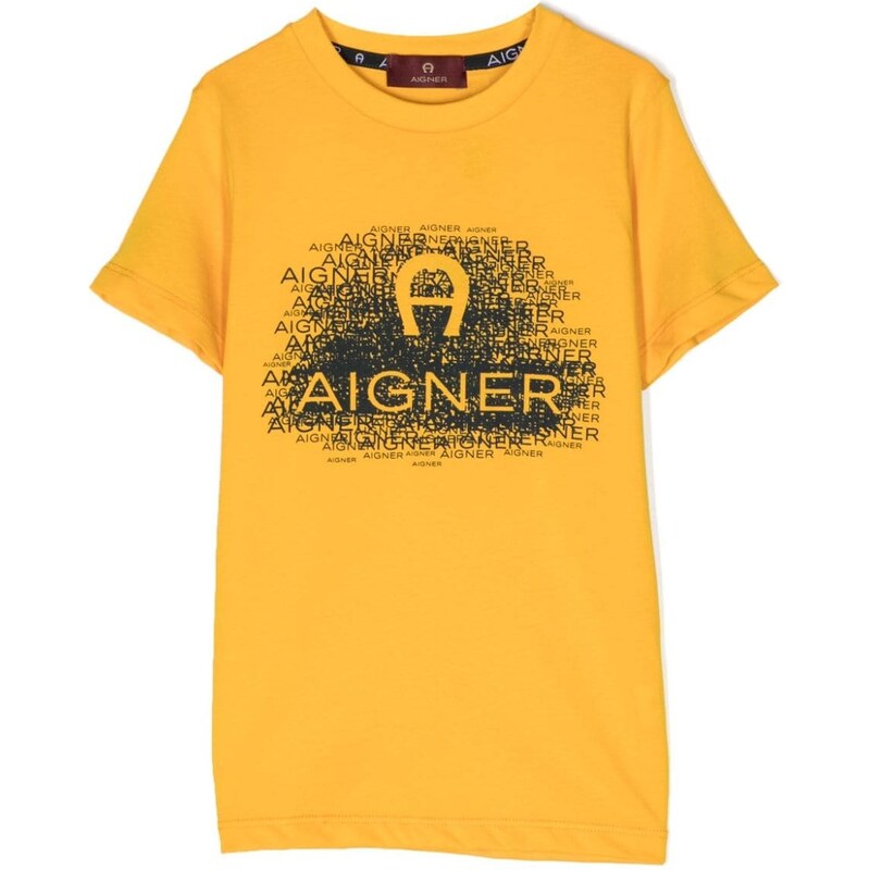 Aigner Kids T-shirt con stampa - Giallo