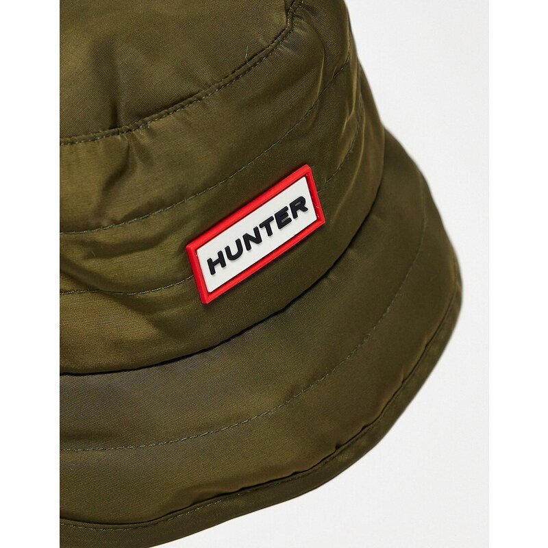Hunter - Cappello da pescatore trapuntato kaki-Verde