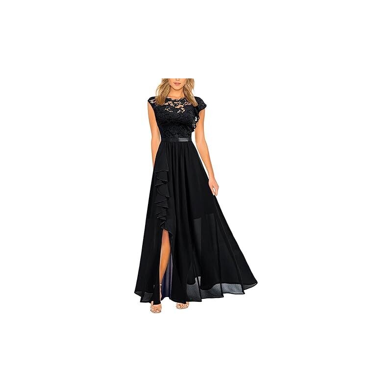 Freebily Vestito Bambina Elegante Monospalla Con Perline - Abito Da Festa E Cerimonia Con Gonna Asimmetrica E Nodo - Taglie 6-16 Anni