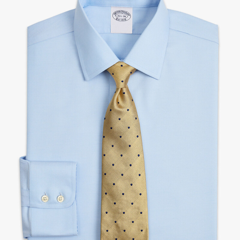 Brooks Brothers Camicia celeste slim fit non-iron in twill con collo Ainsley - male Camicie eleganti Blu pastello 14H