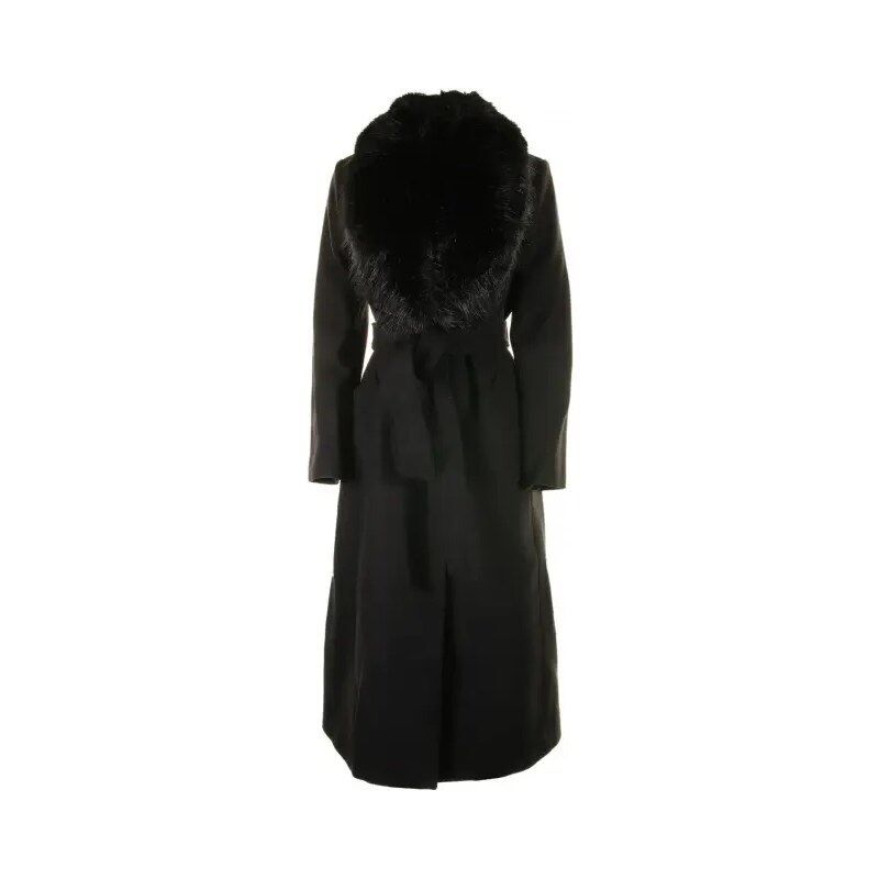 Cappotto Lungo Cappotto Collo Pelliccia Cappotto Lungo Pelliccia