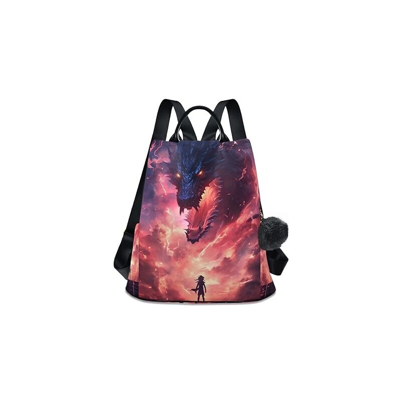 Zaino Donna AlwaySky Stile Gotico - Con Teschio, Borchie, Nappe, Tascabile, 29x15x37 Cm - Foto 2