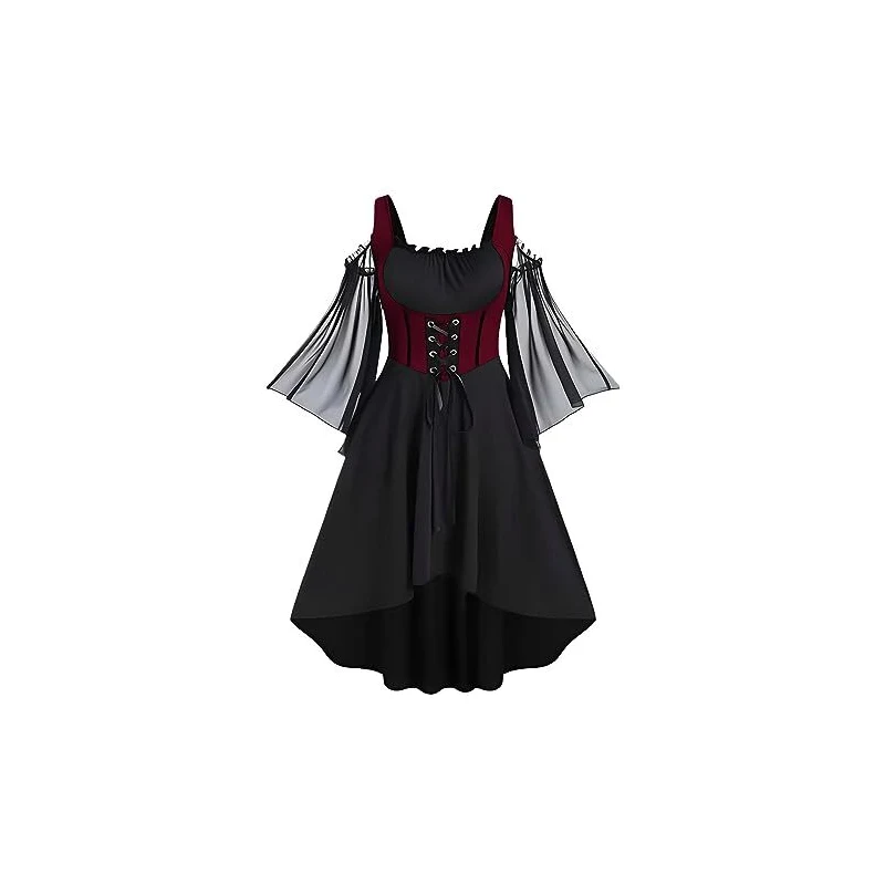 Vestito Medievale Donna A-Line Costume da Dama PrincipessaDell'800 Satin Vestiti CarnevalleVeneziano Abito Vittoriiano Currvy Gothic Dress Festa da Ballo Halloween Vestiti (XL Vestito Medievale Donna A-Line Costume da Dama PrincipessaDell'800 Satin Vestiti CarnevalleVeneziano Abito Vittoriiano Currvy Gothic Dress Festa da Ballo Halloween Vestiti (XL