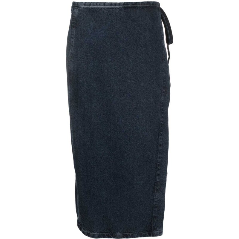 Bimba y Lola Gonna midi denim - Blu - Stileo.it