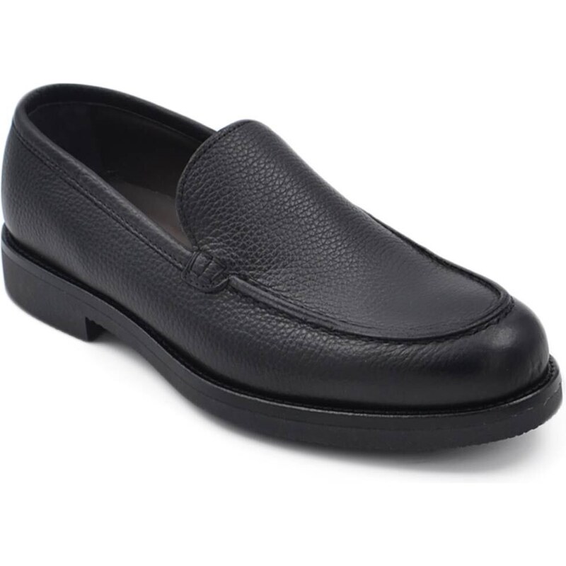Malu Shoes Scarpe mocassino liscio uomo elegante nero vera pelle bottata suola in gomma antiscivolo cerimonia evento