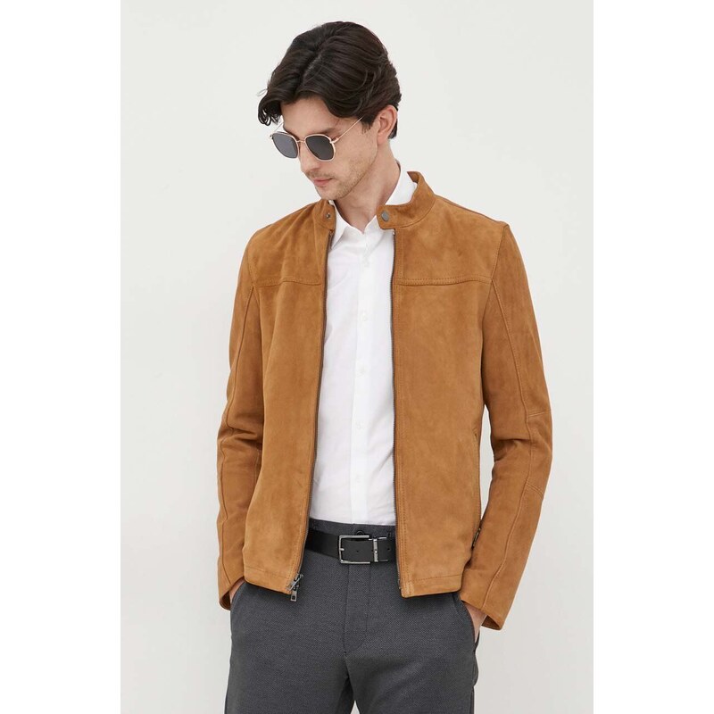 Michael Kors giacca in pelle scamosciata uomo
