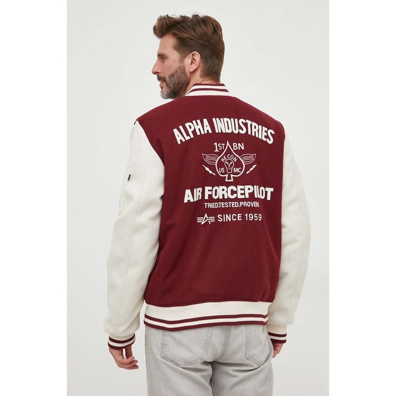 Alpha Industries giacca bomber Varsity Air Force Jacket uomo