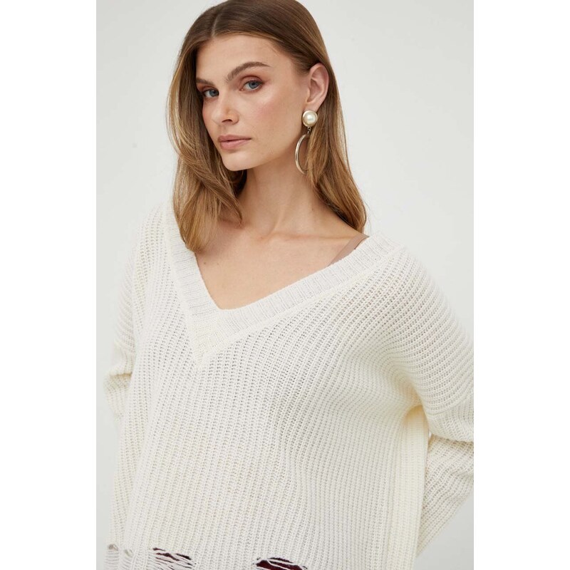 Pinko maglione in lana donna colore beige