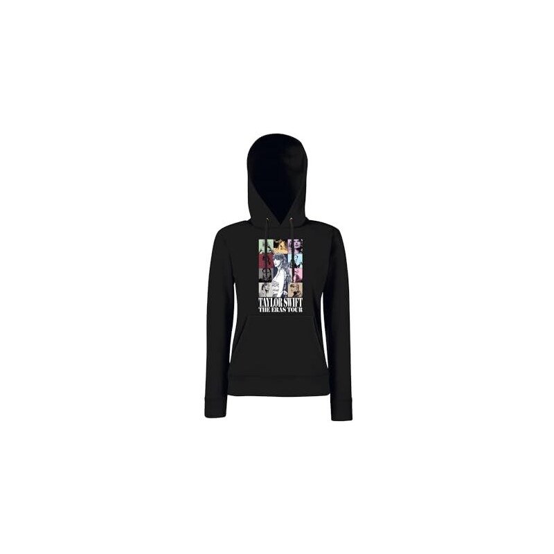 Felpa Con Cappuccio Gotica Donna, Nera, Lunga Al Ginocchio, Ricami Floreali, Fodera In Pile, Made In Nepal - 4