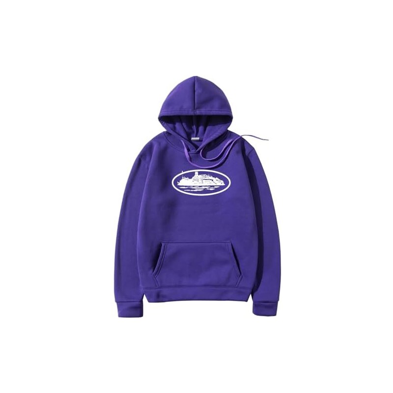 NIUHE Uomo Felpa con Cappuccio Corteiz Felpa Hip Hop Rapper Preferito Men's  Hoodie Corteiz Felpa Uomo Corteiz(L,Viola)