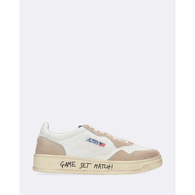 Autry Sneakers Basse Medalist Bianche e Beige