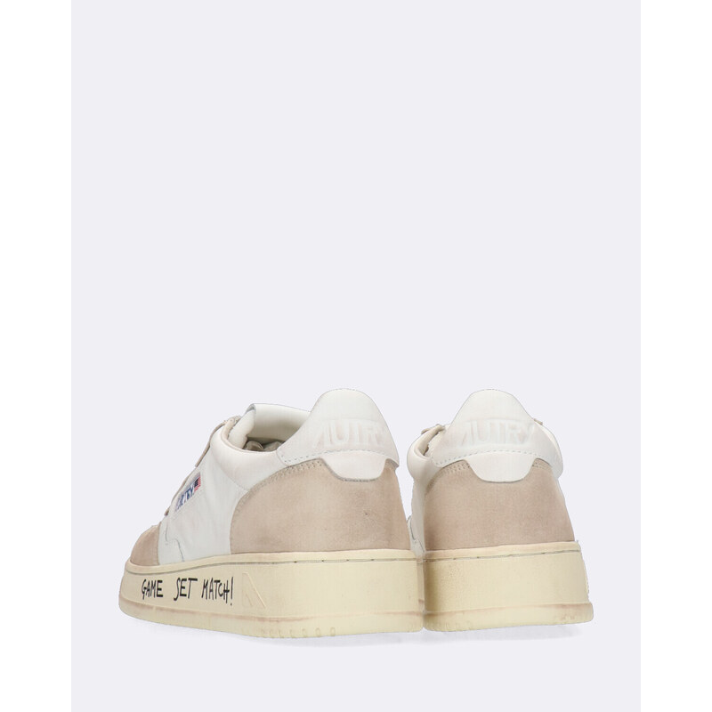 Autry Sneakers Basse Medalist Bianche e Beige