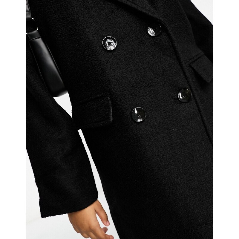 Y.A.S - Cappotto lungo elegante doppiopetto nero