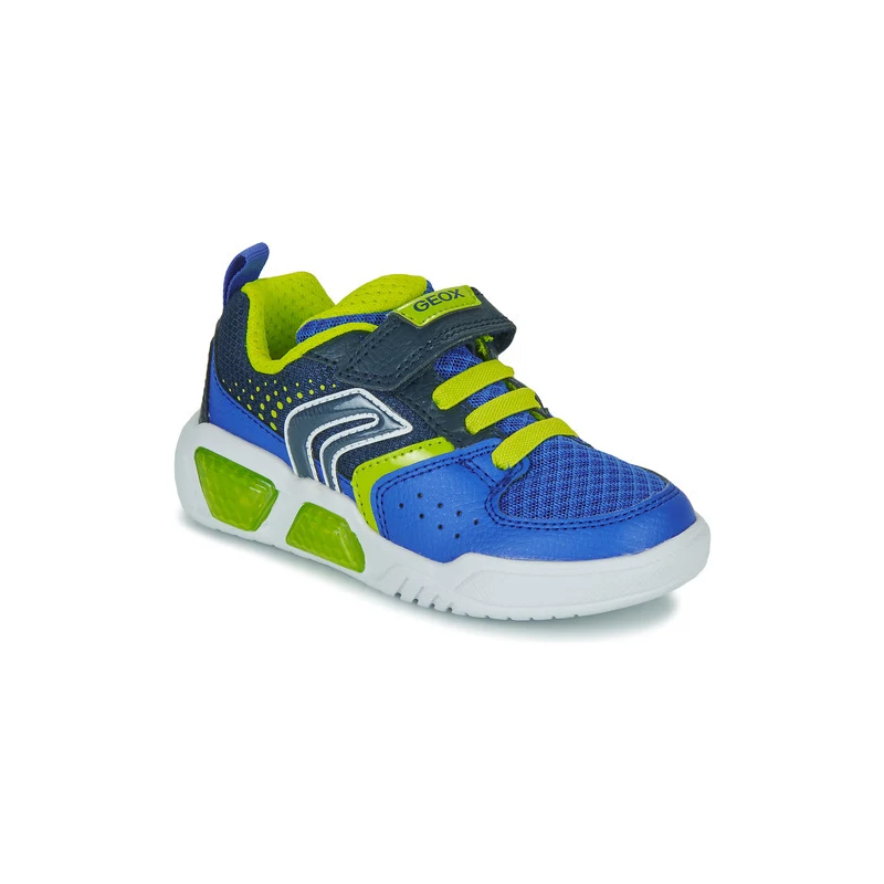 Geox J Alben Boy – Scarpe Da Ginnastica Bambino, Sneaker Retro In Pelle Scamosciata E Mesh, Traspiranti, Leggere, Con Strap