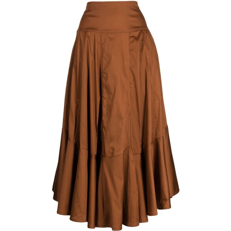 BROLEO Gonna Lunga, Orlo Ampio, Abiti Facili Abbinati A Gonna Con Cerniera Laterale A Vita Alta In Raso Fluido Per Cocktail Party 1 123161224 - Foto 5