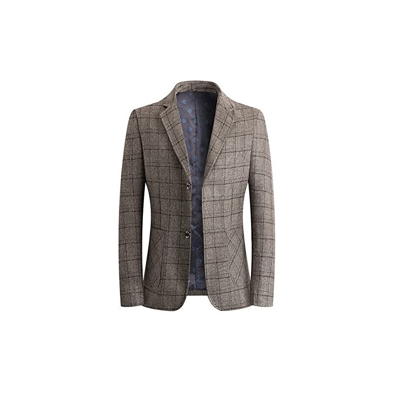 Allthemen Blazer da Uomo Casual Giacca Slim Fit Giacche in Cotone