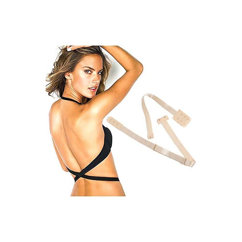 Fibbie Fibbia 3 Pezzi Prolunga Reggiseno Cc6398 Nero Bianco 2 Ganci 3 File 28mm TrAdE Shop Traesio