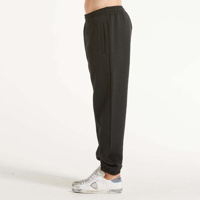 Moschino couture pantalone jogger logato nero