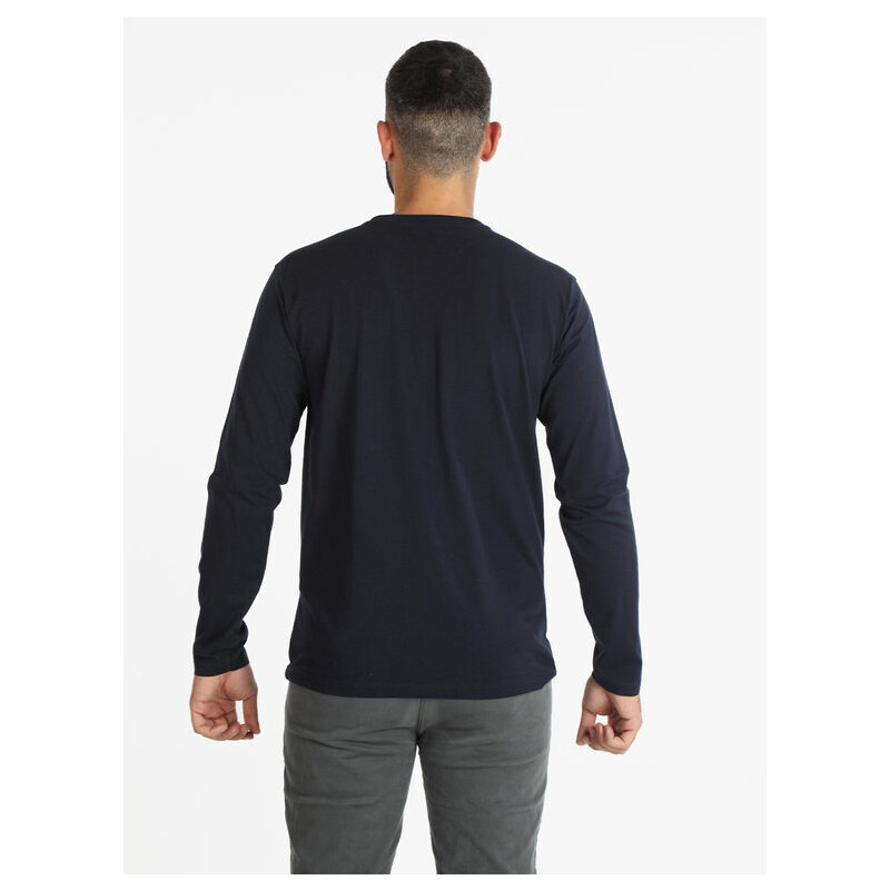 Baci & Abbracci T-shirt Manica Lunga Uomo In Cotone Blu Taglia Xxl
