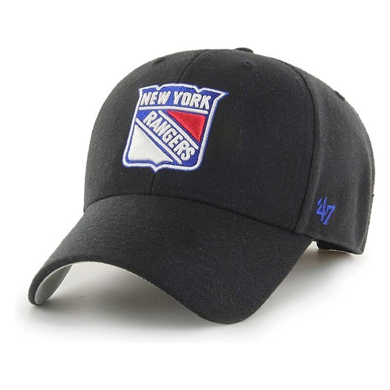 47brand berretto da baseball in cotone NHL New York Rangers H-MVP13WBV-BKB