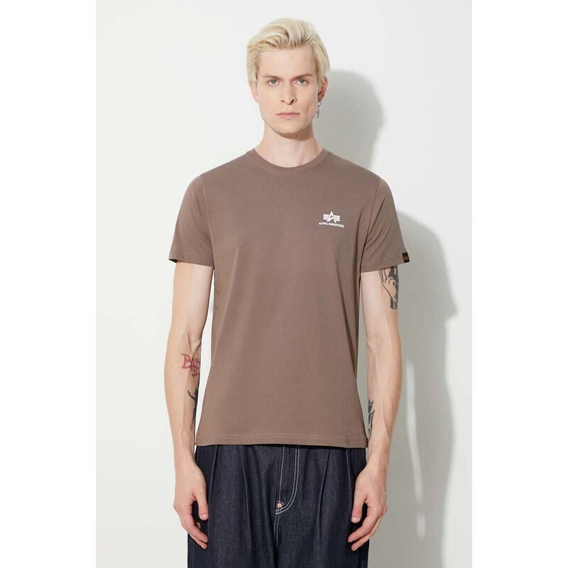Alpha Industries t-shirt in cotone Basic T Small Logo uomo 188505.183