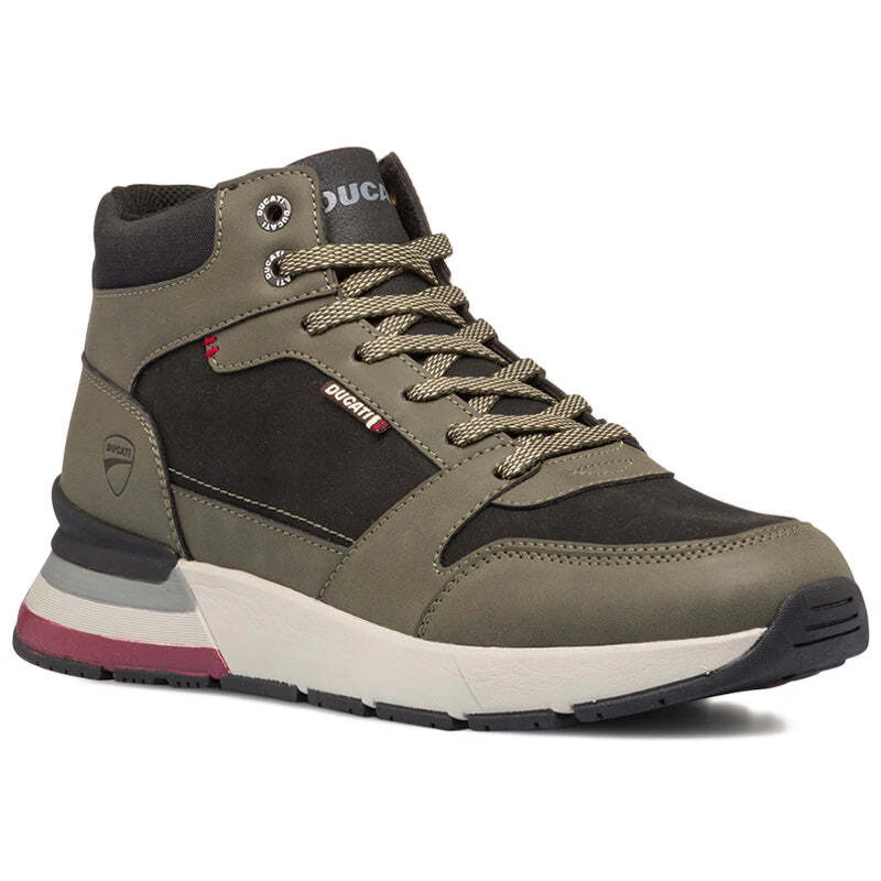 Ducati Scarpe Alte Sportive Sneakers Alte Verdi E Nere Da Uomo