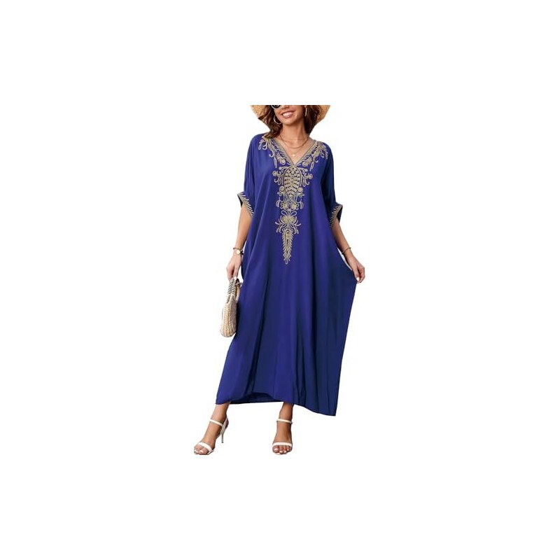 Abiti Per L'estate Paffuta 2 Pezzi Donna Spiaggia Sarongs Sheer Cover Ups Mesh Bikini Gonna Avvolgente Per Costumi Da Bagno Abito In Tulle Nero Da Donna, Blu, XXL - Foto 4