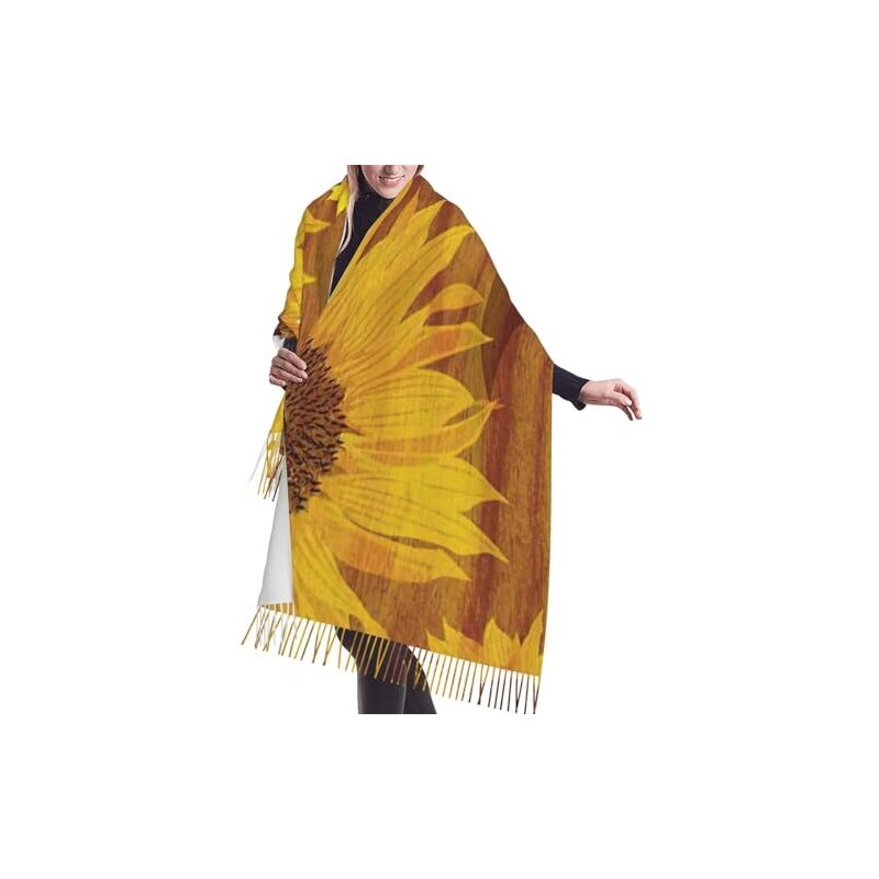 JFAN Sciarpa Invernale Donna Lunga A Scacchi Con Frange - Calda E Morbida Come Il Cashmere