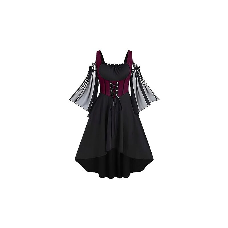 Abito Donna Sexy In Rete Con Scollo A V E Maniche Lunghe - Vestito Elegante Per Feste E Serate Club