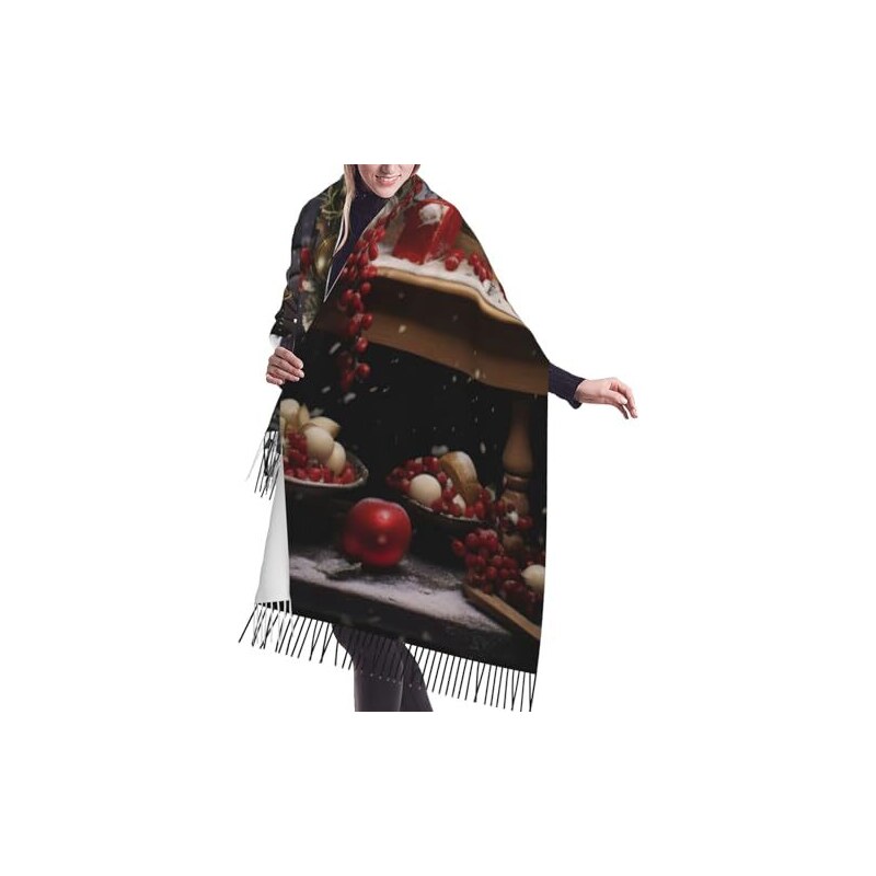 Mantella per nappe oversize con poncho nero con cappuccio e poncho da donna