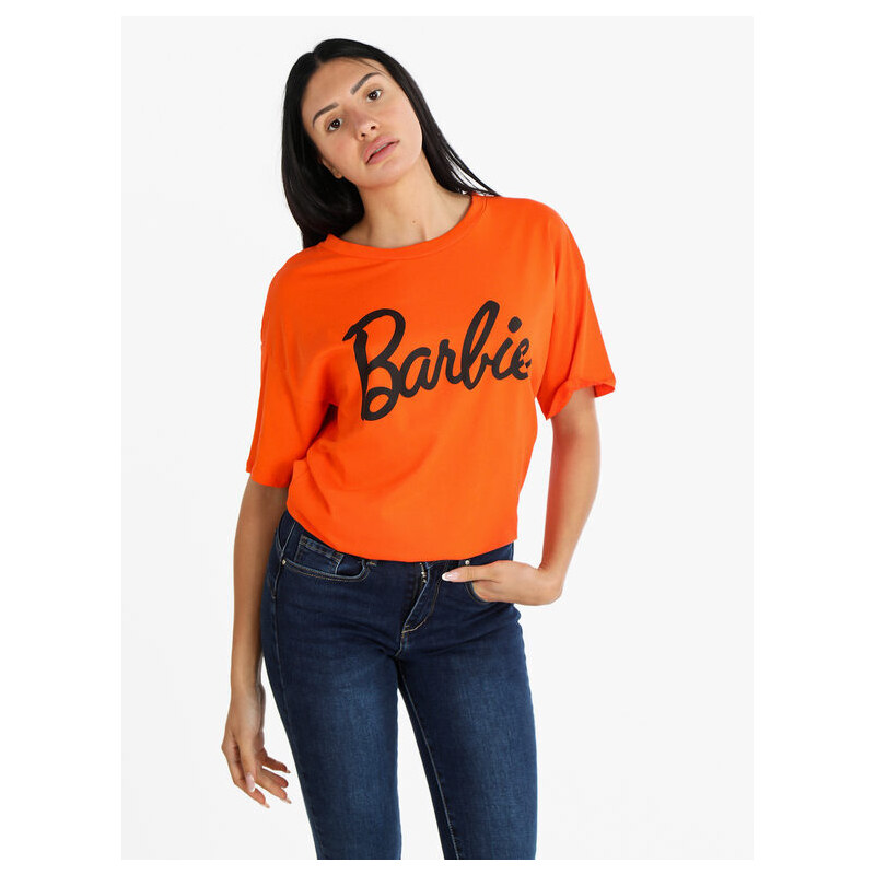 Ghisleri Maxi T-shirt Barbie Manica Corta Donna Arancione Taglia Unica