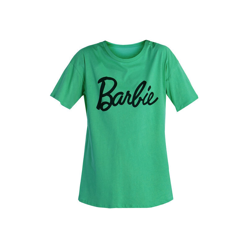 Ghisleri Maxi T-shirt Barbie Manica Corta Donna Verde Taglia Unica