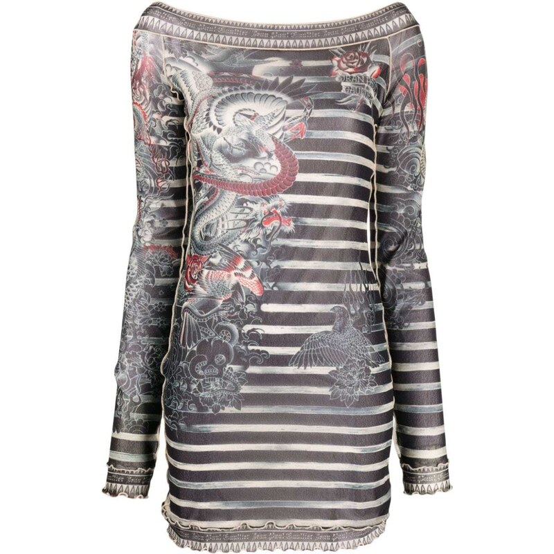 Jean Paul Gaultier Women's Abito Lungo Con Stampa Papillon Multicolor main image 0