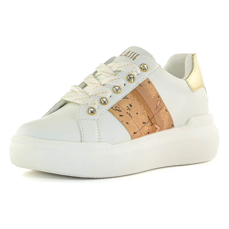Alviero Martini Prima Classe White Polyethylene Platform Sneakers